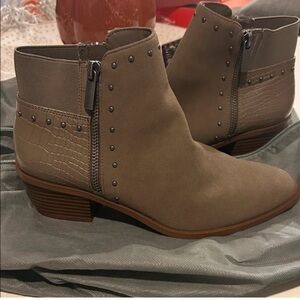 Market & Spruce Studded Taupe Ankle Boots